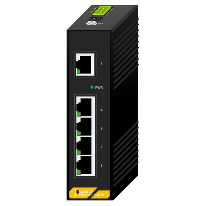 Industrial Unmanaged Ethernet Switch 5*10/100/1000Base-T RJ45 Ports