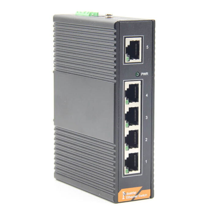 Industrial Unmanaged Ethernet Switch 5*10/100/1000Base-T RJ45 Ports - Image 2