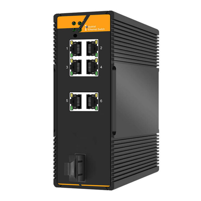 Industrial Unmanaged Ethernet Switch With 6*10/100/1000Base-T Ports +1*1000Base-X Port
