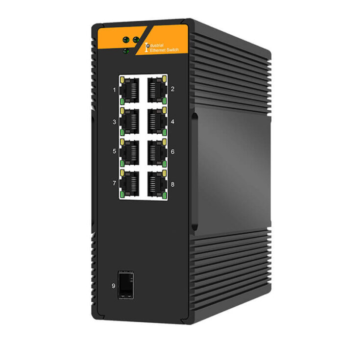 Industrial Unmanaged Ethernet PoE Switch With 8*10/100/1000Base-T PoE Ports + 1*1000Base-X Port