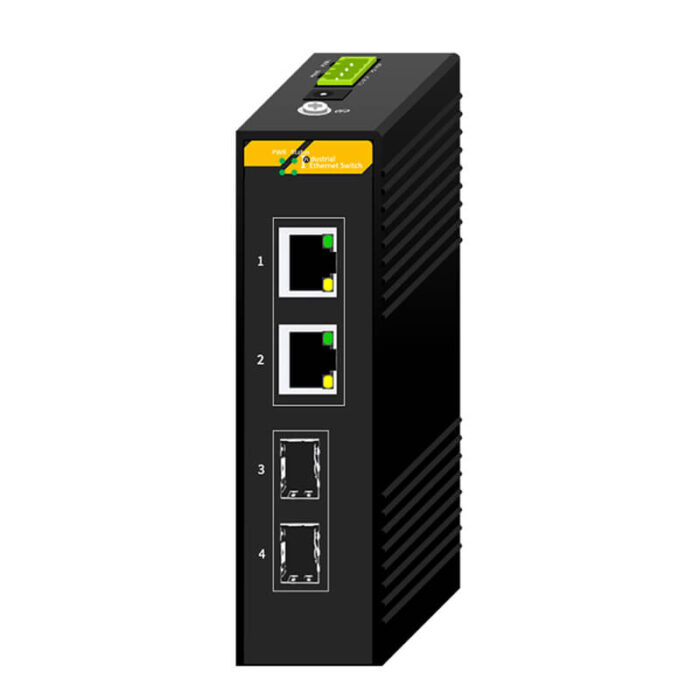 Industrial Unmanaged Ethernet Switch 2*1000Base-X Optical Ports + 2*10/100/1000Base-T Copper Ports