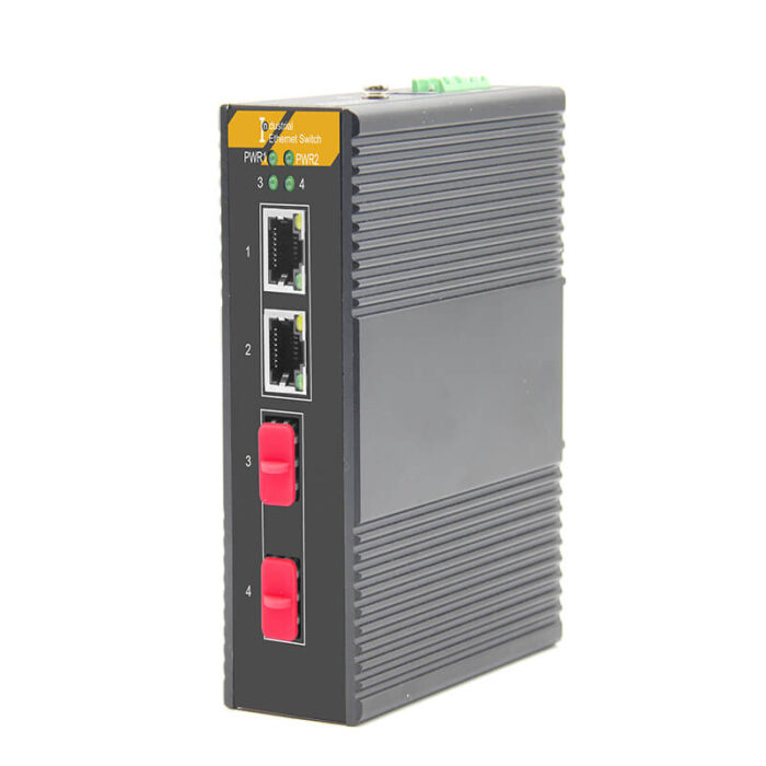 Industrial Unmanaged Ethernet Switch 2*1000Base-X Optical Ports + 2*10/100/1000Base-T Copper Ports - Image 2