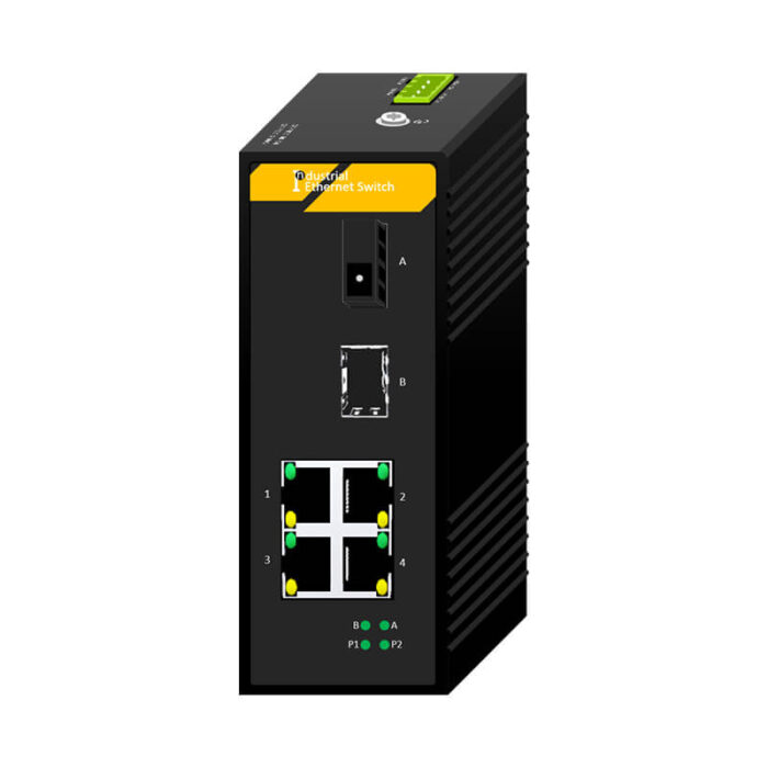 Industrial Unmanaged Ethernet Switch With 2*1000Base-X Ports + 4*10/100/1000Base-T Ports - Image 2