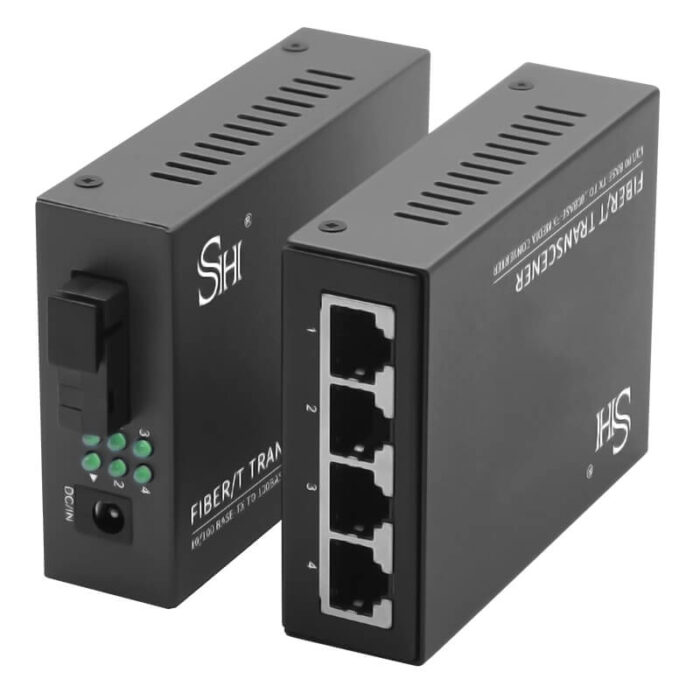 Commercial Media Converter With 4*10/100Base-T RJ45 Ports + 1*100Base-X SFP Port - Image 4