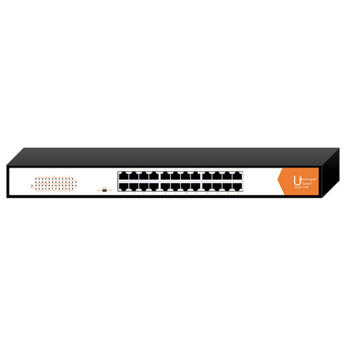 Commercial Unmanaged Switch With 24*10/100/1000Base-T RJ45 Ports Rack-Mountable