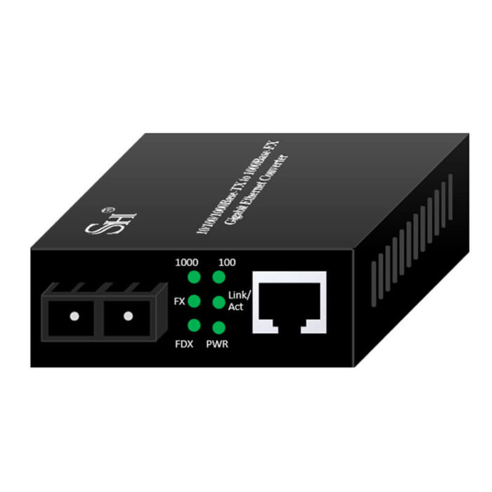 Commercial Media Converters With 1*10/100/1000Base-T RJ45 Port + 1*100/1000Base-T Port