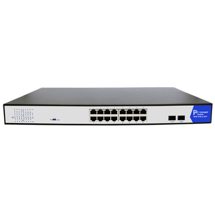 Commercial Unmanaged PoE Switch With 16*10/100/1000Base-T PoE Ports+2*1000Base-X SFP Ports - Image 3