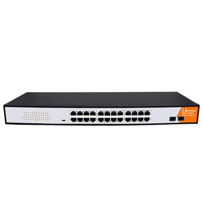 Commercial Unmanaged Switch With 24*10/100/1000Base-T RJ45 Ports + 2*100/1000Base-X Ports - Image 2