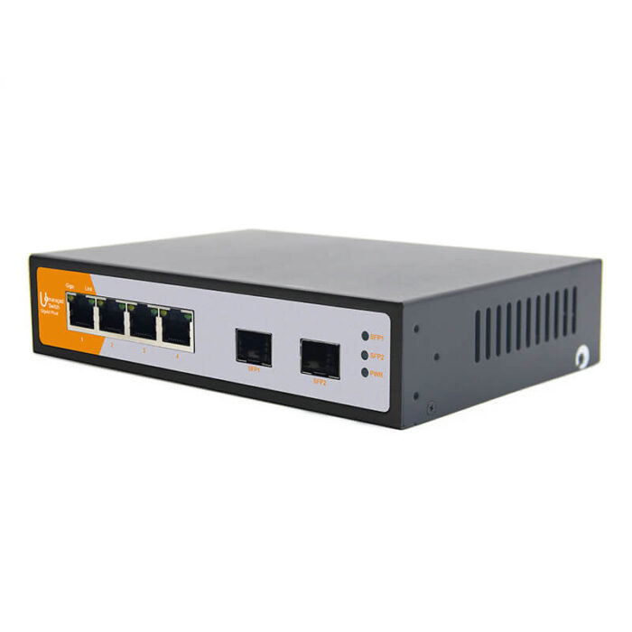 Commercial Unmanaged Switch With 4*10/100/1000Base-T RJ45 Ports + 2*1000Base-X Ports - Image 2