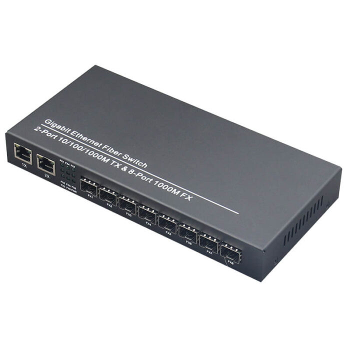 Commercial Unmanaged Switch With 2*10/100/1000Base-T RJ45 Ports + 8*100/1000Base-X Ports - Image 3