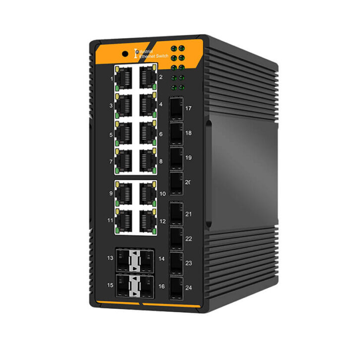 12*10/100/1000M RJ45 Base-T Ports 12*1000M Base-X SFP Industrial L2 Managed Switch SH-GM012012