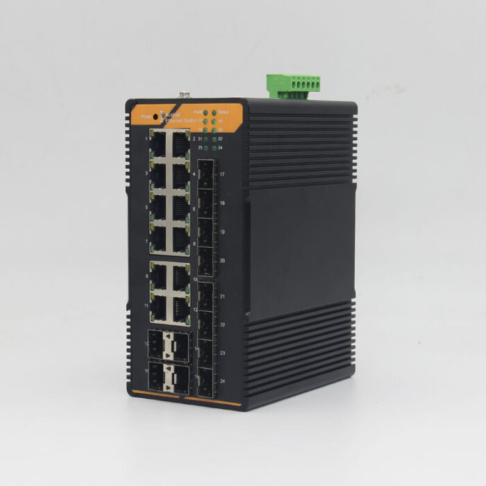 12*10/100/1000M RJ45 Base-T Ports 12*1000M Base-X SFP Industrial L2 Managed Switch SH-GM012012 - Image 3