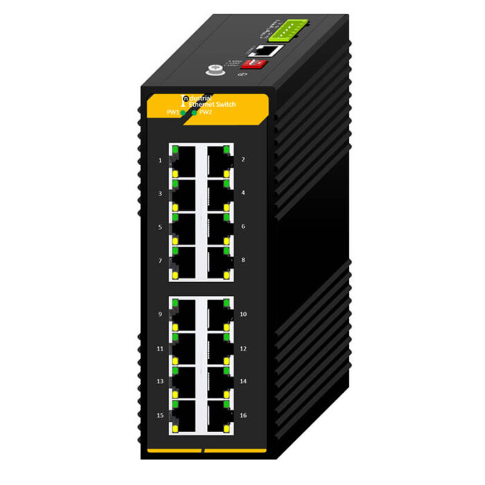 16*10/100/1000M RJ45 Base-T Ports Industrial L2 Managed Swtich SH-GM00016 - Image 2