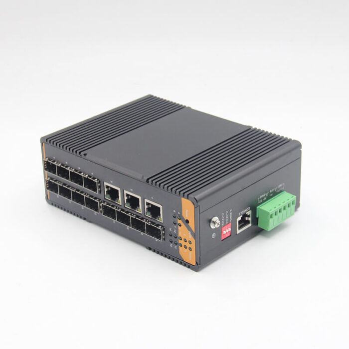 3*10/100/1000M RJ45 Base-T Ports 12*1000M Base-X SFP Industrial L2 Managed Switch SH-GM01203 - Image 3