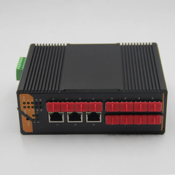 3*10/100/1000M RJ45 Base-T Ports 12*1000M Base-X SFP Industrial L2 Managed Switch SH-GM01203 - Image 4