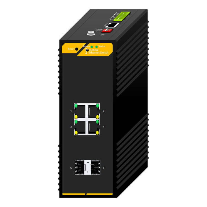 4*10/100/1000M Base-T Ports 2*1000M Base-FX SFP Ports Industrial L2 Managed Switch SH-GM0204 - Image 2