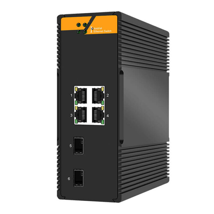 4*10/100/1000M Base-T Ports 2*1000M Base-FX SFP Ports Industrial L2 Managed Switch SH-GM0204