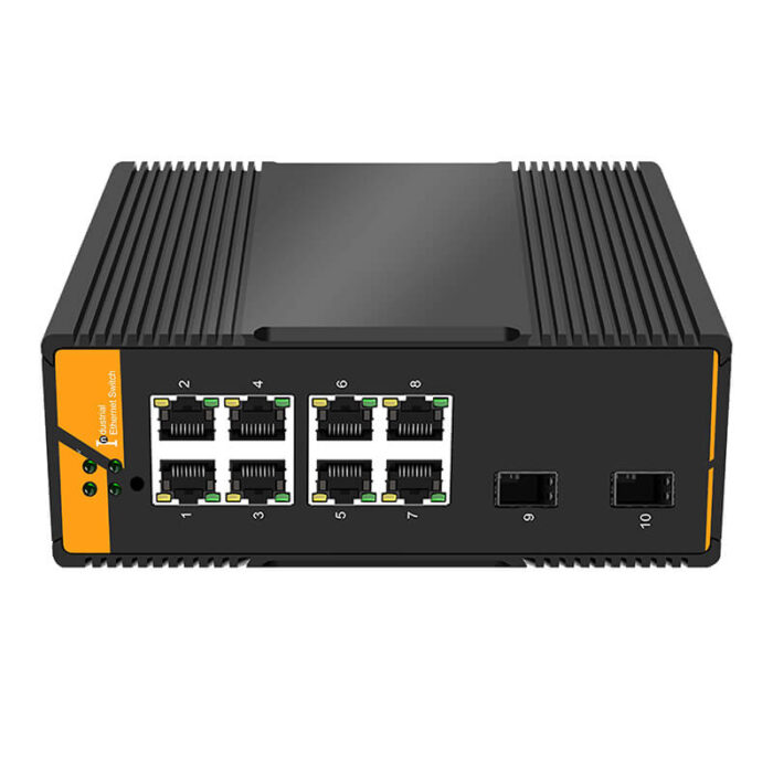 8*10/100/1000M RJ45 Base-T Ports 2*1000M Base-FX SFP Industrial L2 Managed PoE Switch SH-GM0208T - Image 2