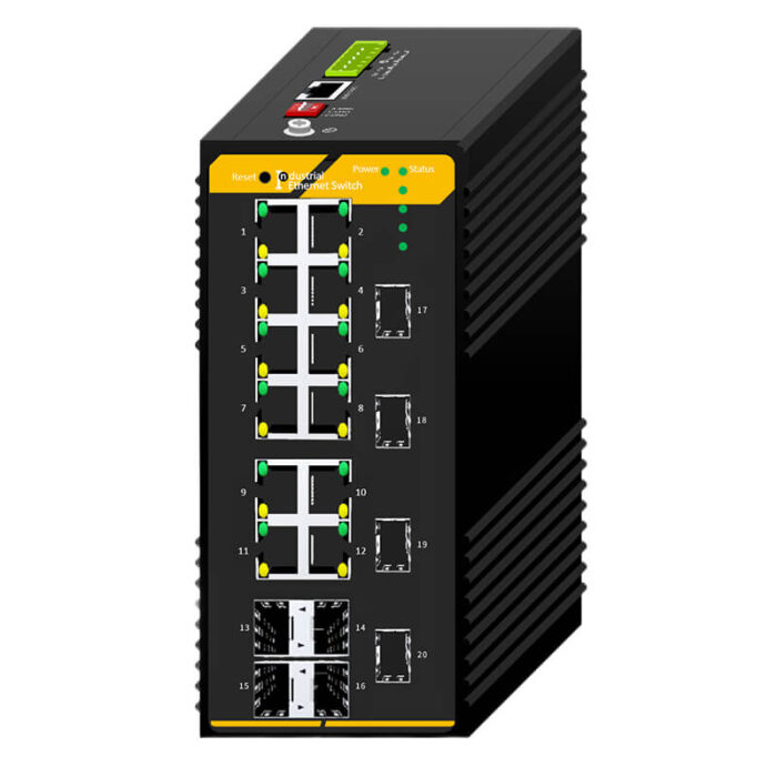 Industrial L2 Managed Ethernet Switch With 12*10/100/1000Base-T Ports + 8*1000M SFP Slots - Image 2