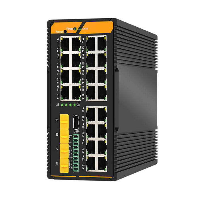 24*10/100/1000M RJ45 Base-T Ports 4*10000M Base-X Ports Industrial L2 Managed Switch SH-GM4000024