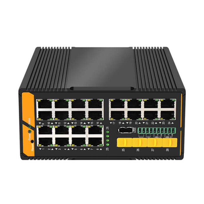 24*10/100/1000M RJ45 Base-T Ports 4*10000M Base-X Ports Industrial L2 Managed Switch SH-GM4000024 - Image 2