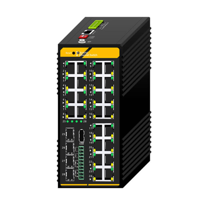 24*10/100/1000M RJ45 Base-T Ports 4*10000M Base-X Ports Industrial L2 Managed Switch SH-GM4000024 - Image 3
