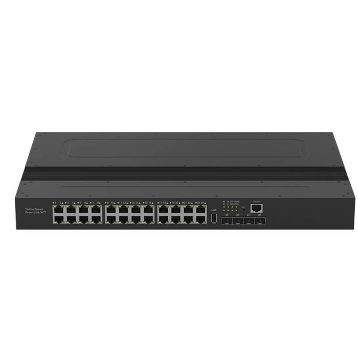 24*10/100/1000M RJ45 Base-T Ports 4*10000M Base-X SFP Ports Industrial Rack-mounted L2 Managed Switch SH-GM400024 - Image 4