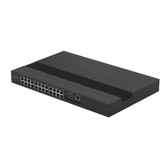 24*10/100/1000M RJ45 Base-T Ports 4*10000M Base-X SFP Ports Industrial Rack-mounted L2 Managed Switch SH-GM400024