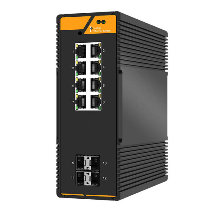 8*10/100/1000M RJ45 Base-T Ports 4*10000M Base-X Ports Industrial L2 Managed Switch SH-GM408000
