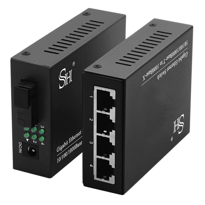 Commercial Media Converter With 4*10/100/1000Base-T RJ45 Ports+1*100/1000Base-X Port - Image 4