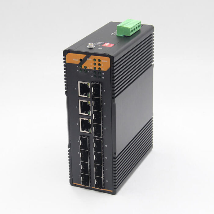 Industrial Unmanaged Switch With 3*10/100/1000Base-T RJ45 Ports + 12*1000M SFP Ports - Image 3