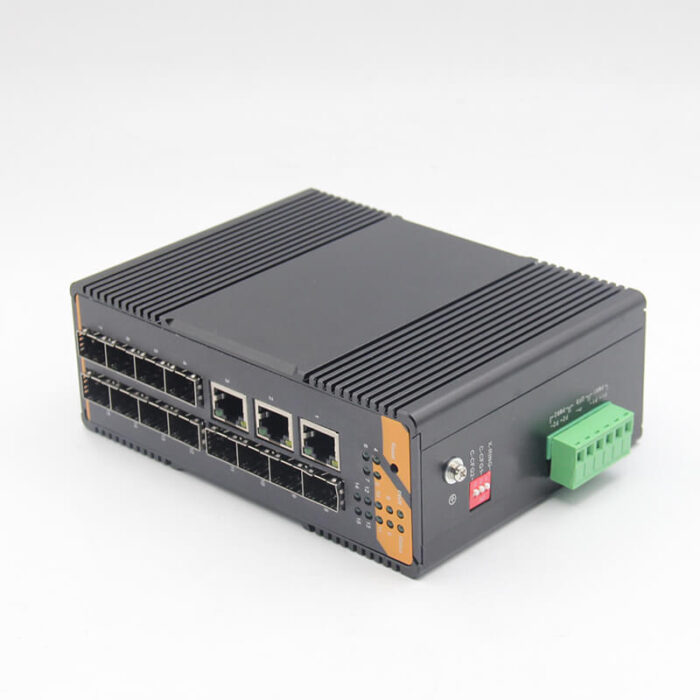 Industrial Unmanaged Switch With 3*10/100/1000Base-T RJ45 Ports + 12*1000M SFP Ports - Image 4