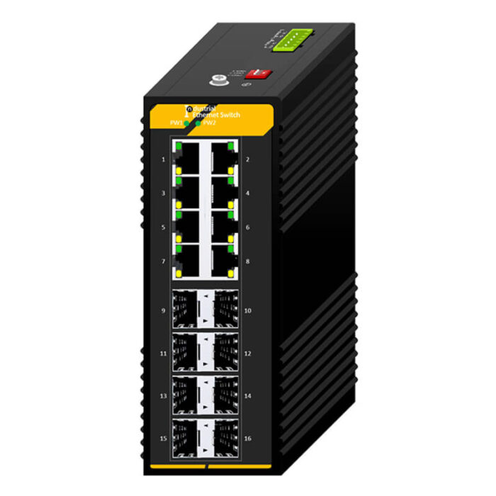 Industrial Unmanaged Switch With 3*10/100/1000Base-T RJ45 Ports + 12*1000M SFP Ports - Image 2