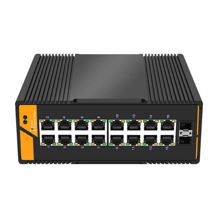 Industrial Unmanaged Switch With 16*10/100/1000Base-T RJ45 Ports + 2*10G SFP Ports - Image 3