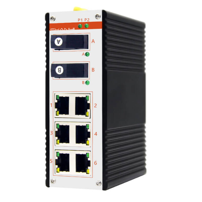 Industrial Unmanaged PoE Switch With 6*10/100Base-T Ports + 2*100Base-X Ports