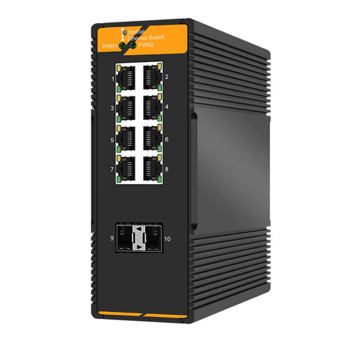 Industrial Lightly Managed Ethernet Switch With 8*10/100/1000Base-T Ports +2*1000Base-FX SFP Slots