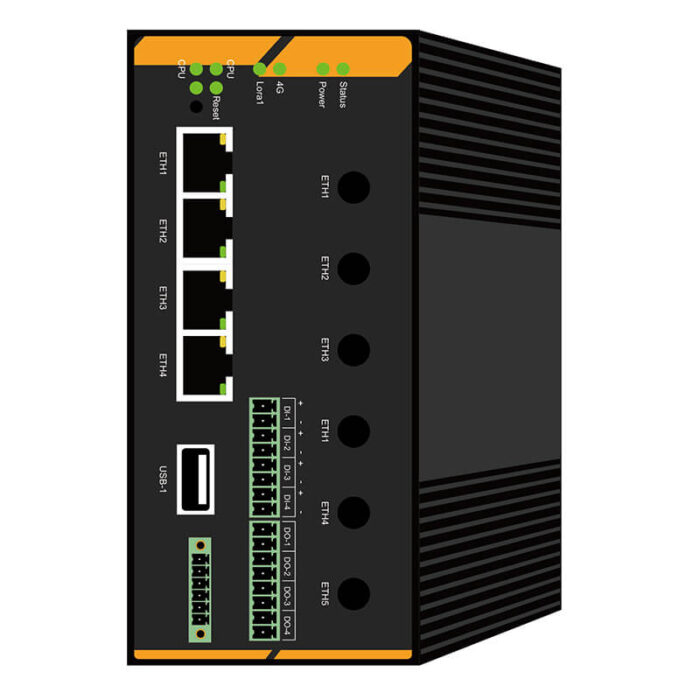 Industrial Electrical Substation IoT Smart Gateway Ethernet Switch With 4*10/100/1000Base-T RJ45 Ports