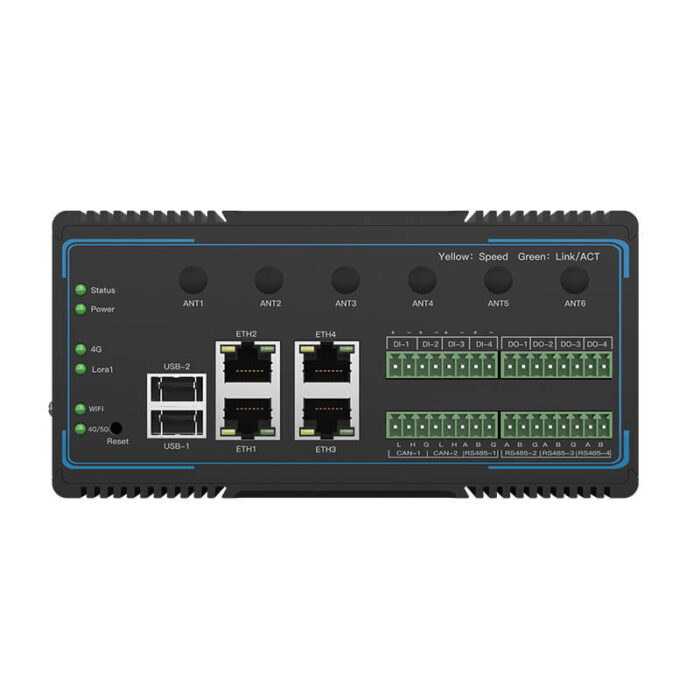 Industrial Edge IoT Gateway Ethernet Switch With 4*10/100/1000Base-T Ports +4* RS485 Ports + 2* CAN Ports - Image 2