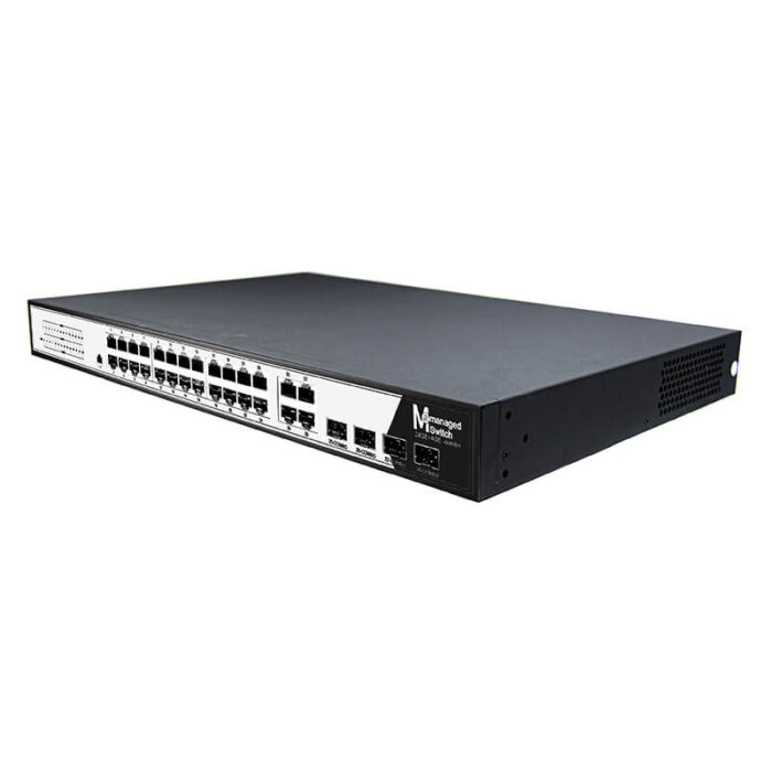 Commercial L2 Managed Ethernet Switch With 24*10/100/1000Base-TX Ports + 4*1000Base-FX Combo Ports - Image 2