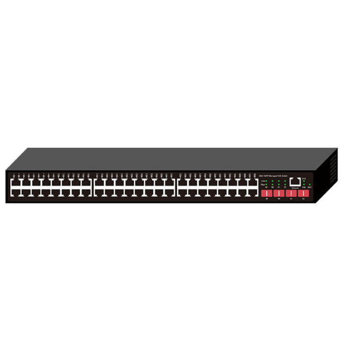Commercial L2+ Managed Ethernet Switch With 48*10/100/1000Base-TX Copper Ports+ 4*1.25G SFP Slots